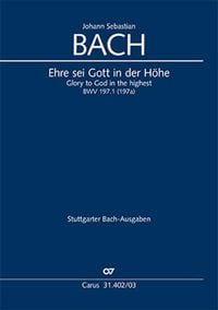 Bild vom Artikel Ehre sei Gott in der Höhe (Klavierauszug) vom Autor Johann Sebastian Bach