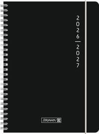 Produktbild: Sch&uuml;lerkalender 2026/2027 "Plain Black" | A5, Kunststoff