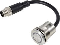 Produktbild: TRU COMPONENTS TC-12835308 TC-PS223P10YSSG12T M12 MALE CONNECTOR Piezotaster 24 V 0.2 A 1 x Aus/(Ein) tastend Gr&uuml;n (&Oslash;) 28.5 mm 1 St.