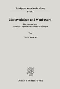 Produktbild: Marktverhalten und Wettbewerb.