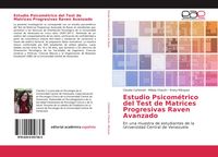 Produktbild: Estudio Psicom&eacute;trico del Test de Matrices Progresivas Raven Avanzado