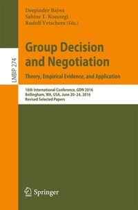 Produktbild: Group Decision and Negotiation: Theory, Empirical Evidence, and Application