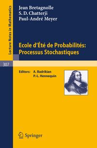 Produktbild: Ecole d'Ete de Probabilites: Processus Stochastiques