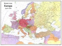 Produktbild: Historische Karte: EUROPA im April 1939 (gerollt)