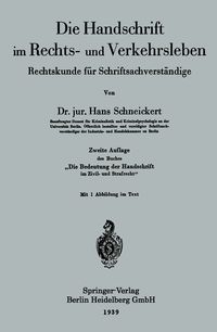 Produktbild: Die Handschrift im Rechts- und Verkehrsleben