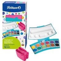 Produktbild: Pelikan Deckfarbkasten ProColor 12 Farben t&uuml;rkis/pink
