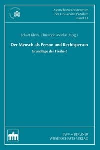 Produktbild: Der Mensch als Person und Rechtsperson