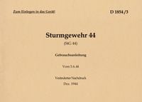 Produktbild: Sturmgewehr 44 (StG 44) Gebrauchsanleitung