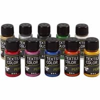 Produktbild Creativ Company Textilfarbe, Perlmutt, Sortierte Farben, 10x50 ml