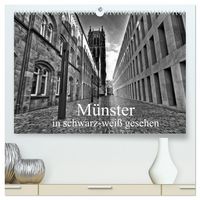 Produktbild: M&uuml;nster in schwarz-wei&szlig; gesehen (hochwertiger Premium Wandkalender 2026 DIN A2 quer), Kunstdruck in Hochglanz