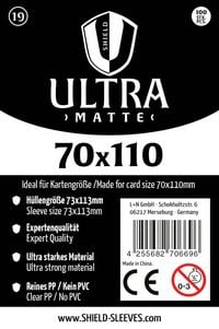 Produktbild: Shield Ultra Matte 19 - 100 Super Sleeves f&uuml;r Kartengr&ouml;&szlig;e 70x110 mm
