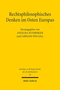 Produktbild: Rechtsphilosophisches Denken im Osten Europas