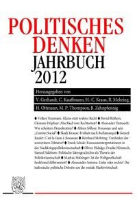 Produktbild: Politisches Denken. Jahrbuch 2012.