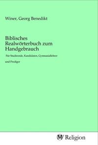 Produktbild: Biblisches Realw&ouml;rterbuch zum Handgebrauch