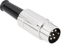 Produktbild: BKL Electronic 0208024 DIN-Rundsteckverbinder Stecker, gerade Polzahl: 6 Silber 1St.