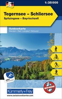 Produktbild: K&uuml;mmerly+Frey Outdoorkarte Deutschland 5 Tegernsee, Schliersee 1:35.000