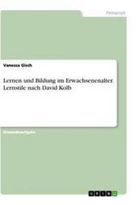 Produktbild: Lernen und Bildung im Erwachsenenalter. Lernstile nach David Kolb