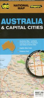 Produktbild: UBD Gregory's: Australia & Cities Map 180 11th ed (waterproo