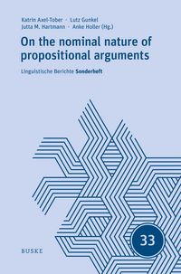 Produktbild: On the nominal nature of propositional arguments