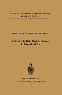 Produktbild: Volkswirtschaftliche Gesamtrechnung in Tropisch-Afrika