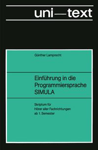 Produktbild: Einf&uuml;hrung in die Programmiersprache SIMULA