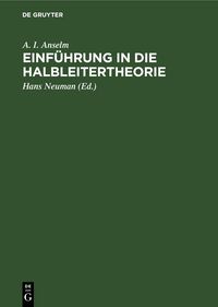 Produktbild: Einf&uuml;hrung in die Halbleitertheorie