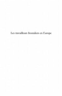 Produktbild: Travailleurs frontaliers en europe les