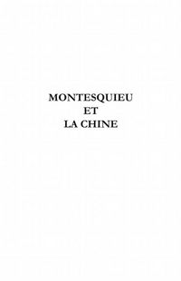 Produktbild: Montesquieu et la Chine