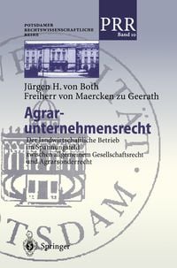 Bild vom Artikel Agrar-unternehmensrecht vom Autor Jürgen Both Freiherr Maercken zu Geerath