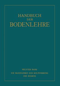 Produktbild: Die Massnahmen ƶur Kultivierung des Bodens