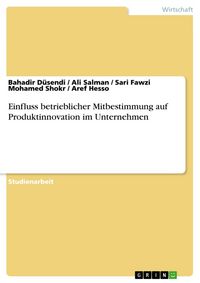 Produktbild: Einfluss betrieblicher Mitbestimmung auf Produktinnovation im Unternehmen