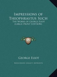 Produktbild: Impressions of Theophrastus Such