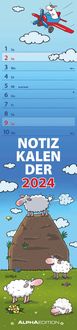 Bild vom Artikel Notizkalender Humor 2024 - Streifenplaner 15x64 cm - Wandkalender - Küchenkalender - mit lustigen Cartoons und Sprüchen - Langplaner vom Autor 
