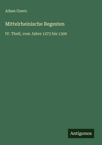 Produktbild: Mittelrheinische Regesten