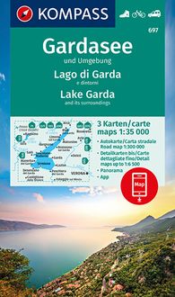KOMPASS Wanderkarten-Set 697 Gardasee und Umgebung - Lake Garda and its surroundings - Lago di Garda e dintorni (3 Karten) 1:35.000 Kompass-Karten GmbH