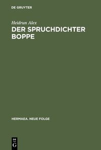 Produktbild: Der Spruchdichter Boppe