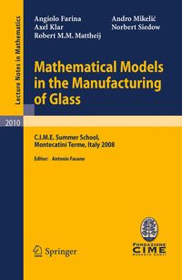 Produktbild: Mathematical Models in the Manufacturing of Glass