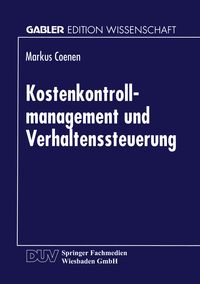 Produktbild: Kostenkontrollmanagement und Verhaltenssteuerung