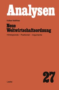 Produktbild: Neue Weltwirtschaftsordnung
