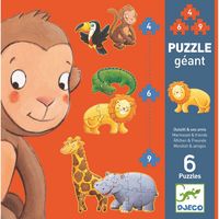 Produktbild: Riesenpuzzle: Dschungeltiere - 4,6,9 Teile