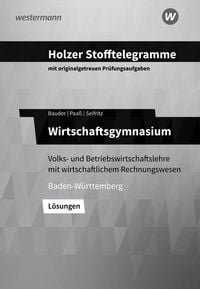 Produktbild: Holzer Stofftelegramme Baden-W&uuml;rttemberg &ndash; Wirtschaftsgymnasium