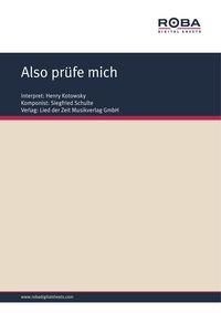 Produktbild: Also pr&uuml;fe mich
