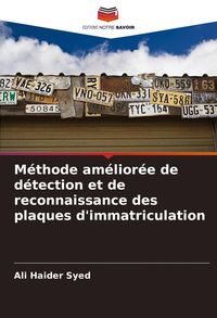 Produktbild: M&eacute;thode am&eacute;lior&eacute;e de d&eacute;tection et de reconnaissance des plaques d'immatriculation