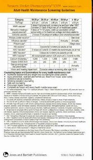 Produktbild: Adult Health Maintenance Screening Guide