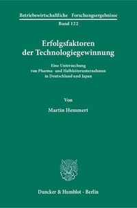 Produktbild: Erfolgsfaktoren der Technologiegewinnung.