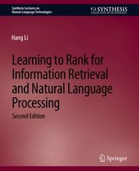 Produktbild: Learning to Rank for Information Retrieval and Natural Language Processing, Second Edition