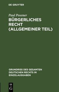 Produktbild: B&uuml;rgerliches Recht (Allgemeiner Teil)
