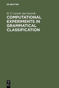 Produktbild: Computational Experiments in Grammatical Classification