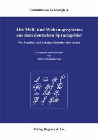 Produktbild: Alte Mess- und W&auml;hrungssysteme aus dem deutschen Sprachgebiet