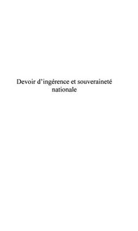 Produktbild: Devoir d'ingerence et souverainete nationale